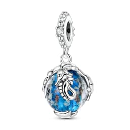 Summer Series Original 925 Sterling Silver Charms Bead Blue Marine Life Pendant Fit Original Bracelet For Women Jewelry Gift