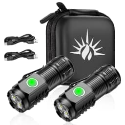 Portable Mini LED Handheld Flashlight Powerful Fingertip Torch Outdoor Waterproof Hiking Camping Flash Light with Pen Clip