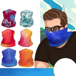 Outdoor Mountaineering Scarf Ice Silk Sunscreen Face Mask Bandana Unisex Scarf for Outdoor Fishing Biking