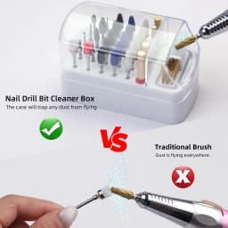 30 Holes Nail Polish Head Organizer Acrylic Portable Organizer Transparent Dustproof Cleaning Organizer Professional Nail Tools