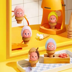 【EU EXCLD】POP MART MOON GELATO Series-Ice Cream Plush Pendant Blind Box 1/4PCS POPMART Collectable Figure