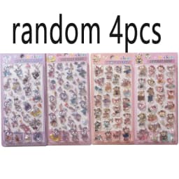 2 Pcs Stellalou Linabell 3D Relief Crystal Sticker Boy Girl Reward Sticker Student Diy Ccd Phone Case Decoration Toy Gift K