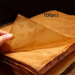 20/50/100pcs Antique-Style Cicada-Wing Calligraphy Paper - Handmade Semi-Transparent Loose-Leaf Sheets with Vintage Plant Dyes,