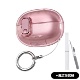 Secure Lock Clear Black Case For Shokz OpenDots One E310 Anti-drop Soft TPU Cover With Secure Lock Cleaning Pen Complete Earbud