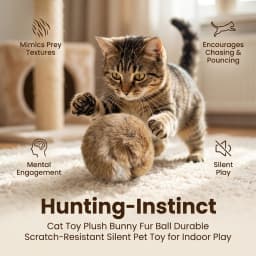 1/2/3/6pcs Rabbit Fur Ball Interactive Cat Toy Pet Product Containing Catnip Toy Ball Chasing Plush Toy Ball Cat Accessories 8cm