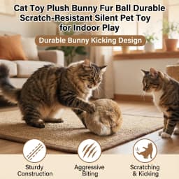 1/2/3/6pcs Rabbit Fur Ball Interactive Cat Toy Pet Product Containing Catnip Toy Ball Chasing Plush Toy Ball Cat Accessories 8cm
