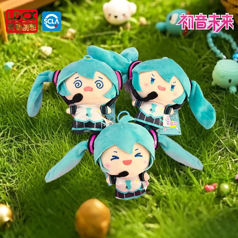Original Kawaii HATSUNE MIKU Horsetail Throwing Plush Doll Fufu Dual Horsetail Peripheral Pendant Fufu Doll Birthday Gifts Toys
