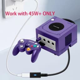 12cm Type C 45W PD Charge Cable for NGC Console USB C Gaming Power Supply Cord for Nintendo Gamecube Charge Game Console Wire