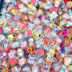 60PCS 2CM Kawaii BT21 Acrylic Sheet DIY Accessory Decoration Phone Case Material CHIMMY COOKY KOYA TATA Anime Gift Toys