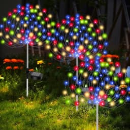 Solar Firework Light Outdoor Garden Flower Lights Decorative with Stake for Yard Patio Garden Pathway Courtyard Villa Lawn Lamp