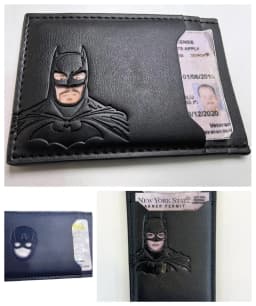 2026 New Leather Bat Wallet Personalized Superhero Mask Card Holder Bat ID Heroic Wallet Gift