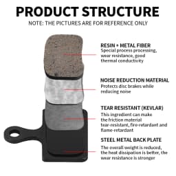 BUCKLOS Resin Disc Brake Pad For SHIMANO K05S Wear-resistant Hydraulic Brake Pads MTB Brake Pads for K03S K04S Cycling Parts