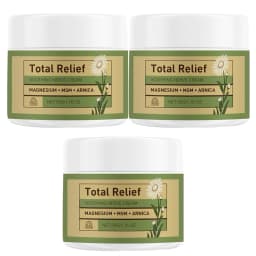 New Total Relief Soothe Magnesium Soothing Body Cream Non-Greasy Knees Muscles External Massage Care MSM  Arnica Mild Daily Care