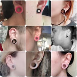 2Pcs Silicone Ear Plugs and Tunnels Flexible Double Flared Ear Dilations Earlets Piercing Gauge Expander Stretchers Sexy Women
