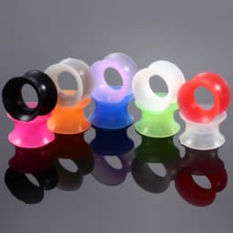 2Pcs Silicone Ear Plugs and Tunnels Flexible Double Flared Ear Dilations Earlets Piercing Gauge Expander Stretchers Sexy Women