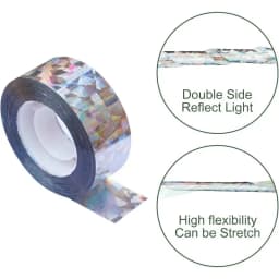 50/80M Double-Sided Reflective Bird Repellent Tape Holographic Scare Ribbon Laser Deterrent for Pigeon Fox Bird Control Garden