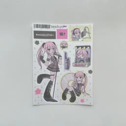 1/9PCS Korean Summer Girl Sticker Cute Dessert Girl Cartoon Character Stickers Journal Diary Scrapbook Diy Decorative Stickers