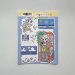 1/9PCS Korean Summer Girl Sticker Cute Dessert Girl Cartoon Character Stickers Journal Diary Scrapbook Diy Decorative Stickers