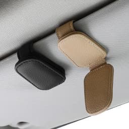 Multifunctional Car-mounted Eyeglass Holder Car Eyeglass Frame Leather Interior Sunshade Car Sunglasses Holder Clip