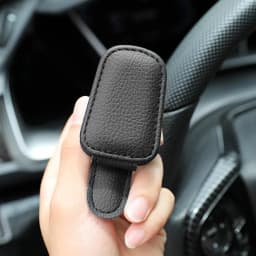 Multifunctional Car-mounted Eyeglass Holder Car Eyeglass Frame Leather Interior Sunshade Car Sunglasses Holder Clip