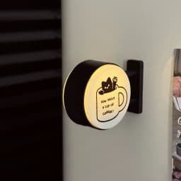 LED Coffee Bar Fridge Magnet with Light Creative Pegboard Decor for Home and Cafe Illuminated Sign