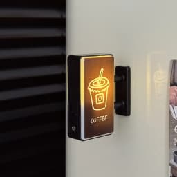 LED Coffee Bar Fridge Magnet with Light Creative Pegboard Decor for Home and Cafe Illuminated Sign