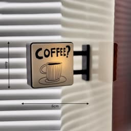 LED Coffee Bar Fridge Magnet with Light Creative Pegboard Decor for Home and Cafe Illuminated Sign