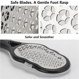 Professional Heavy-Duty Stainless Steel Painless Foot File & Remover with Splash Guard & Handle Suitable for Care Cracked Heels