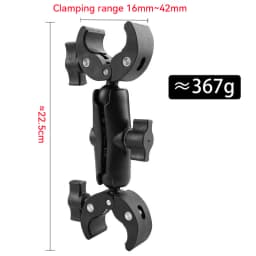 Double Clamp Camera Mount Arm Clip Crab Support Motorcycle Handlebar Pole Bracket For GoPro Hero Insta 360 DJI Sport Accessories