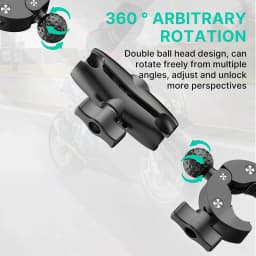 Double Clamp Camera Mount Arm Clip Crab Support Motorcycle Handlebar Pole Bracket For GoPro Hero Insta 360 DJI Sport Accessories