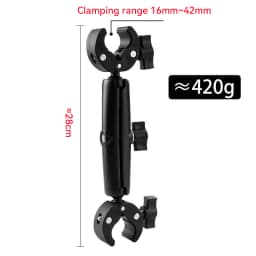 Double Clamp Camera Mount Arm Clip Crab Support Motorcycle Handlebar Pole Bracket For GoPro Hero Insta 360 DJI Sport Accessories