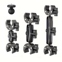 Double Clamp Camera Mount Arm Clip Crab Support Motorcycle Handlebar Pole Bracket For GoPro Hero Insta 360 DJI Sport Accessories