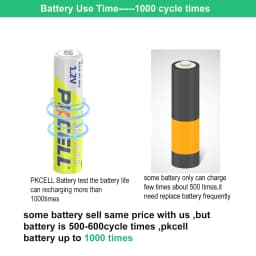 8PC PKCELL AAA Battery 1.2V 1000mah Ni-MH AAA Rechargeable Batteries and 2PC Battery Box for Clock Toys Flashlight