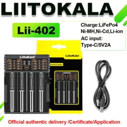 Liitokala Lii-500 Lii-202 Lii-100 Lii-402 Battery Charger 3.7V/1.2V 18650/26650/16340/18500 Battery Charger with Screen Lii500