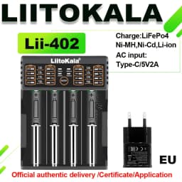 Liitokala Lii-500 Lii-202 Lii-100 Lii-402 Battery Charger 3.7V/1.2V 18650/26650/16340/18500 Battery Charger with Screen Lii500