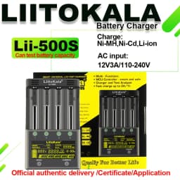 Liitokala Lii-500 Lii-202 Lii-100 Lii-402 Battery Charger 3.7V/1.2V 18650/26650/16340/18500 Battery Charger with Screen Lii500