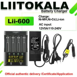 Liitokala Lii-500 Lii-202 Lii-100 Lii-402 Battery Charger 3.7V/1.2V 18650/26650/16340/18500 Battery Charger with Screen Lii500