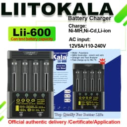 Liitokala Lii-500 Lii-202 Lii-100 Lii-402 Battery Charger 3.7V/1.2V 18650/26650/16340/18500 Battery Charger with Screen Lii500