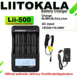 Liitokala Lii-500 Lii-202 Lii-100 Lii-402 Battery Charger 3.7V/1.2V 18650/26650/16340/18500 Battery Charger with Screen Lii500
