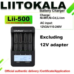 Liitokala Lii-500 Lii-202 Lii-100 Lii-402 Battery Charger 3.7V/1.2V 18650/26650/16340/18500 Battery Charger with Screen Lii500