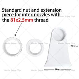 Pool Fountain Direct Mounting Compatible With Bestway or Intex Nozzles Pool Waterfall Easy To Install, Suitable for Pool Parties