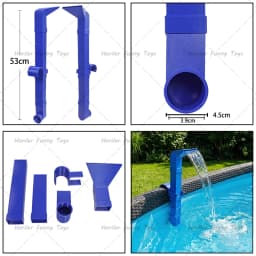Pool Fountain Direct Mounting Compatible With Bestway or Intex Nozzles Pool Waterfall Easy To Install, Suitable for Pool Parties