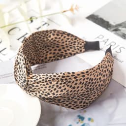 Fashion Print Leopard Headband Wide Cross Women Hairband Elastic Bow Hair Hoop Bands Bezel Top Knot Girls Hair Accessories