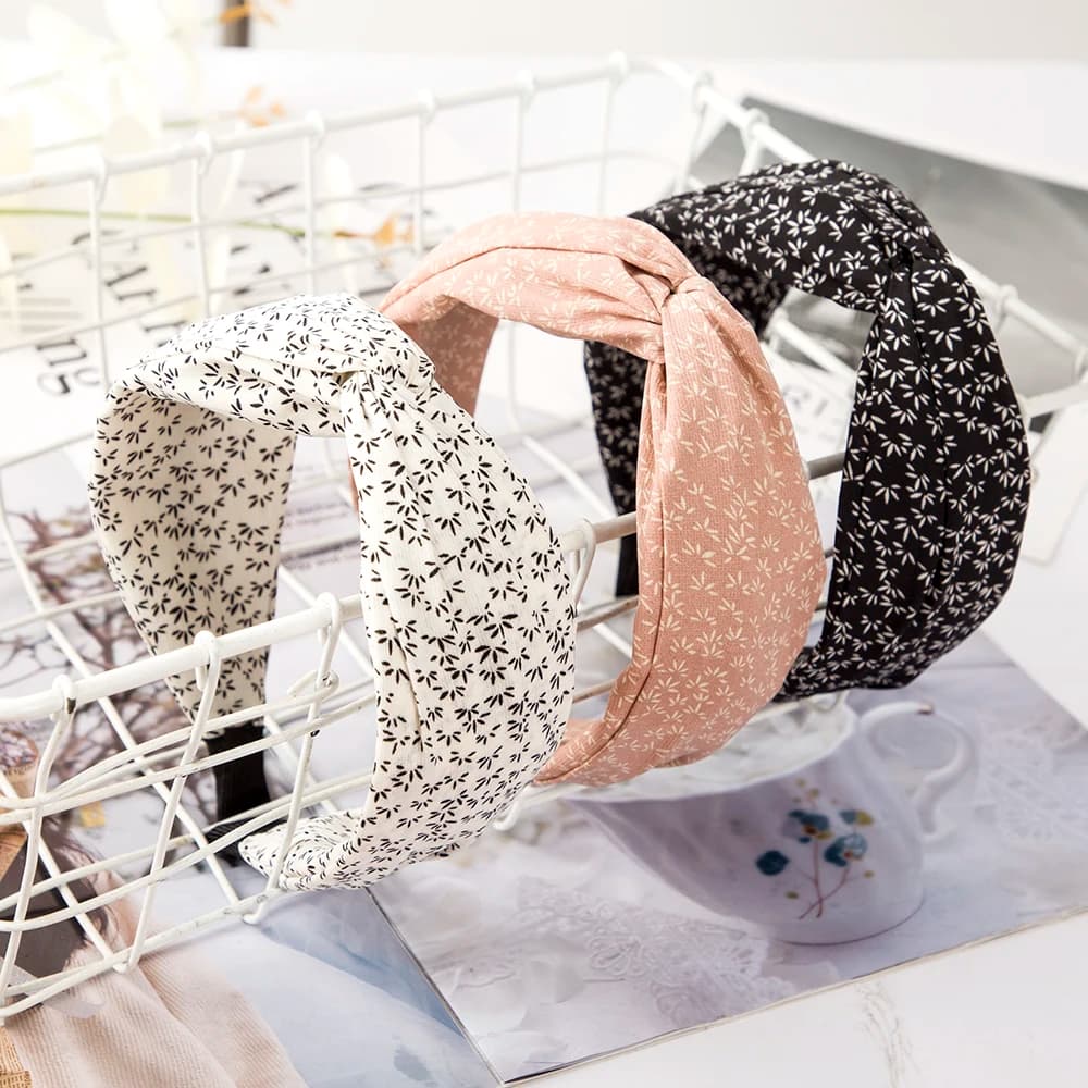 Fashion Print Leopard Headband Wide Cross Women Hairband Elastic Bow Hair Hoop Bands Bezel Top Knot Girls Hair Accessories