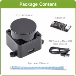 LDROBOT D500 lidar kit TOF laser Radar Lidar Scanner 360° 60000Lux support ROS1 ROS2 for Indoor and outdoor (C1)
