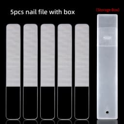 Clear Glass Nail File Buffing Grit Sanding Polishing Grinding Manicure Nail Art Tools Set Professional Glass Nano Nail Saw