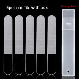 Clear Glass Nail File Buffing Grit Sanding Polishing Grinding Manicure Nail Art Tools Set Professional Glass Nano Nail Saw