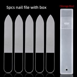 Clear Glass Nail File Buffing Grit Sanding Polishing Grinding Manicure Nail Art Tools Set Professional Glass Nano Nail Saw