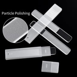 Clear Glass Nail File Buffing Grit Sanding Polishing Grinding Manicure Nail Art Tools Set Professional Glass Nano Nail Saw