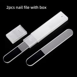 Clear Glass Nail File Buffing Grit Sanding Polishing Grinding Manicure Nail Art Tools Set Professional Glass Nano Nail Saw